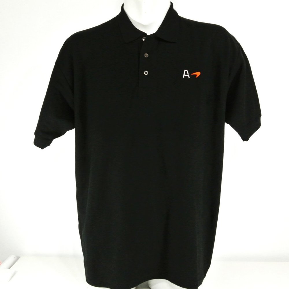 ARROW McLAREN Indycar Racing Team Shirt Black Polo NEW Size L Large